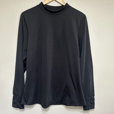 Cuddl Duds ClimateRight Plush Warm Mock Neck Base Layer Top XXL Thumb Holes