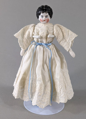 Antique 5'' Low Brow China Doll - OOAK Harriet Wolford Artist Body and Outfit