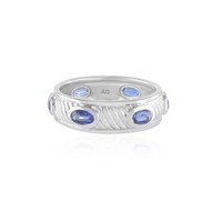 Cavill Kyanit Ring Damen Silber 925 Platin 1,6Ct Oval Wellenmuster