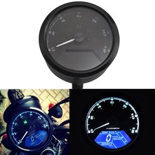 Universal Lcd Digital Gauge Motorcycle Speedometer Tachometer Odometer Mph Kmh