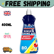 Finish Dishwasher Rinse Aid Lemon Rinse & Shine Cleaner 400ml Ultimate Clean