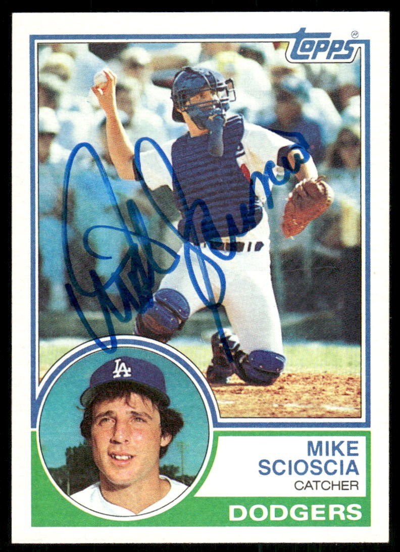 1983 Topps #352 Mike Scioscia In Person Signed Auto 073148