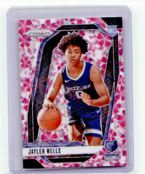 JAYLEN WELLS PRIZM CHERRY BLOSSOM /20 2024-25 CHOICE #239 ROOKIE RC