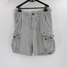 Vintage Y2K Abercrombie Fitch Cargo Shorts Mens 33 10" striped baggy button fly