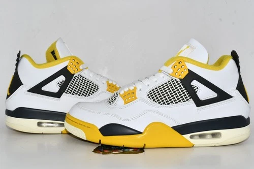 Women Air Jordan 4 Retro Vivid Sulfur Style # AQ9129-101 Size 12