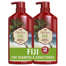 Mens 2-in-1 Shampoo and Conditioner Set, Fiji, Coconut Tropical Wood Scent,...