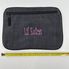 Thirty One  Lil  Extras  Zip Pocket-A-Tote Black Cross Top Black And Pink