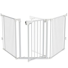 82-Inch Versatile Safety Gate Metal Configurable Dog Barrier Wall Mount