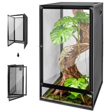50 Gallon Tall Reptile Terrarium Tank 18" x 18" x 36" Foldable Mesh For Geckos