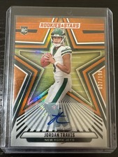 JORDAN TRAVIS 2024 Panini Rookies & Stars Orange Auto /199 Rookie Card (RC) #160. rookie card picture