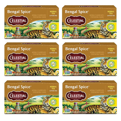 Celestial Seasonings Bengal Spice Herbal Tea, Caffeine Free, 20 Tea Bags Box (Pa