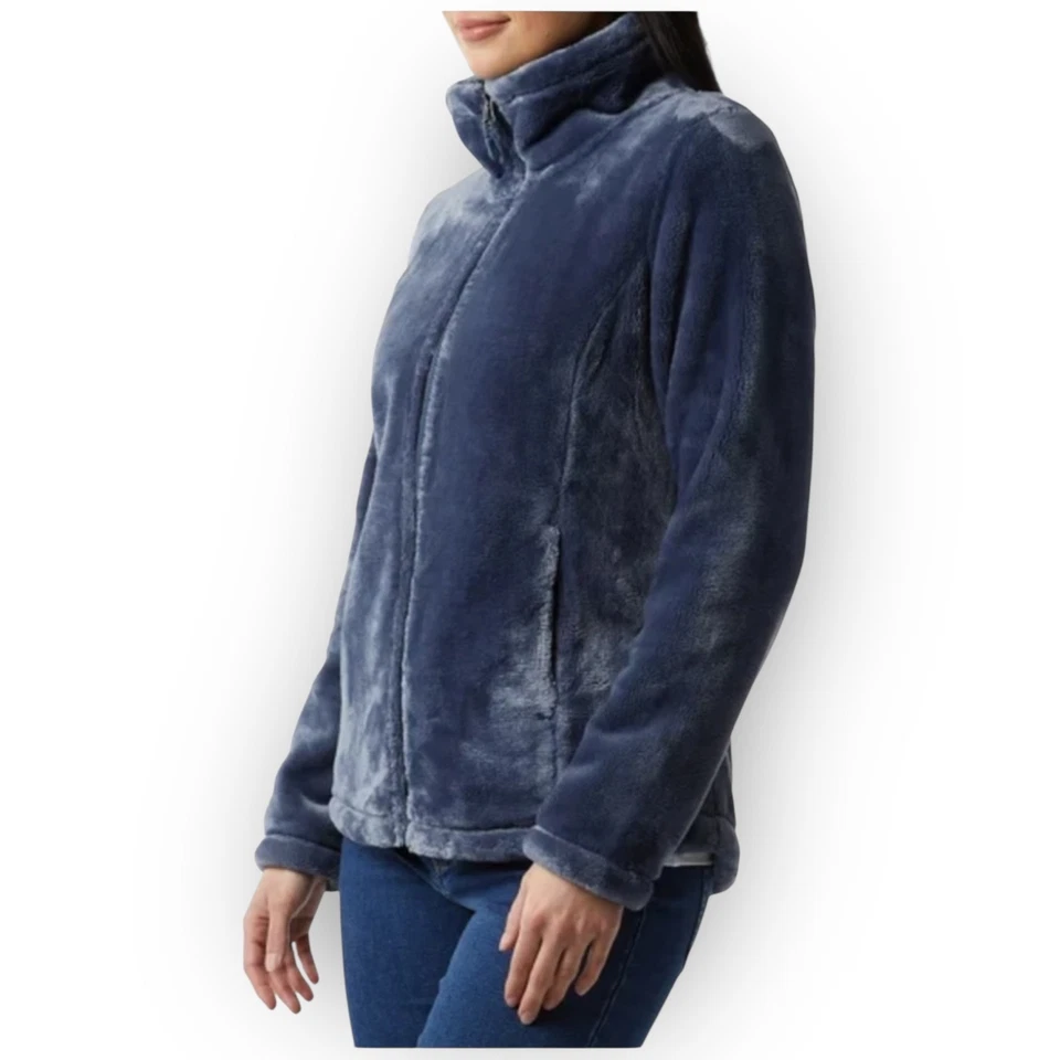 NWT 32 Degrees Heat® Faux Fur Jacket Small Blue Flintstone Full Zip - Image 3 of 4