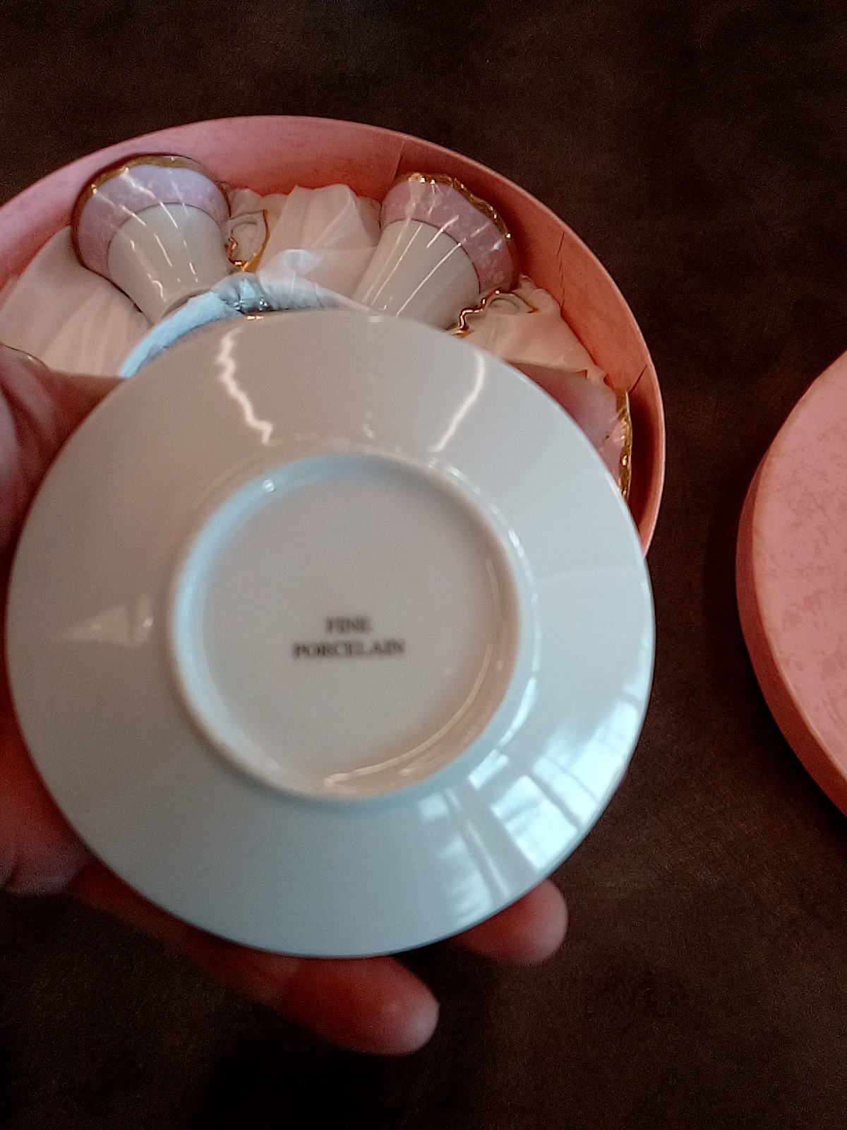 Vintage Japan Fine Porcelain Demitasse Cup Saucers Set of 6 White Gold Trim New