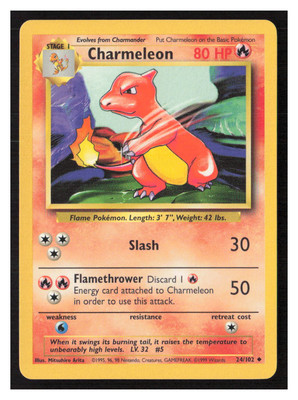 Charmeleon Base Set #024/102 LP Pokemon