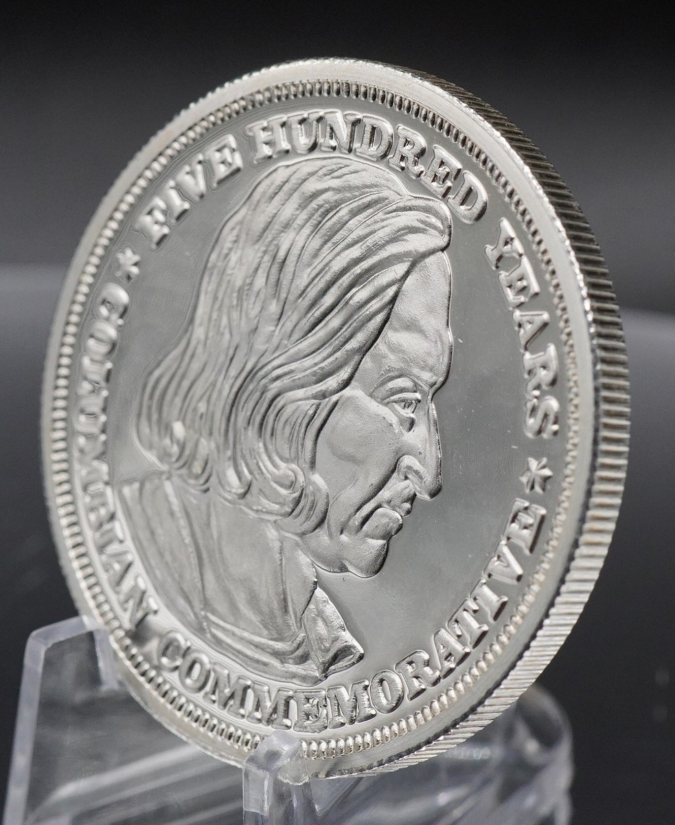 1992 Columbus 500 Years America Discovery 1oz 999 FINE Silver