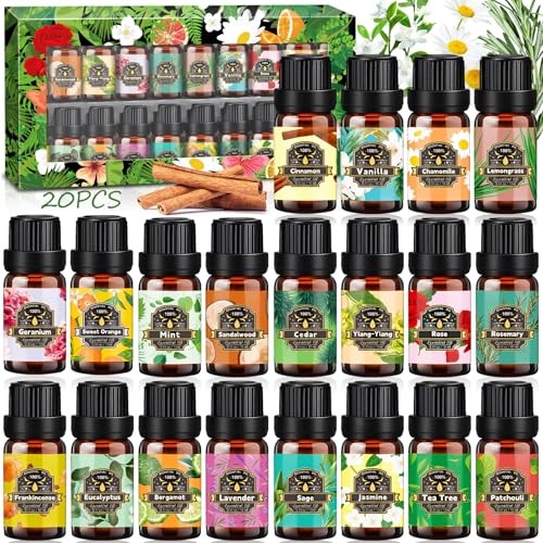 Huiles essentielles coffret 20 x 10 ml pour diffuseur bien-être