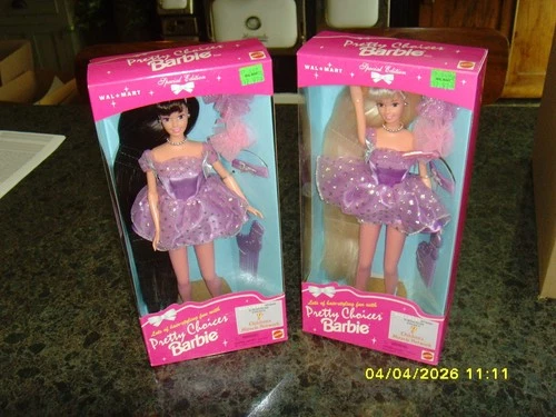 VTG 1996 Pretty Choices Barbie Doll Walmart Special Edition 17971, 18019