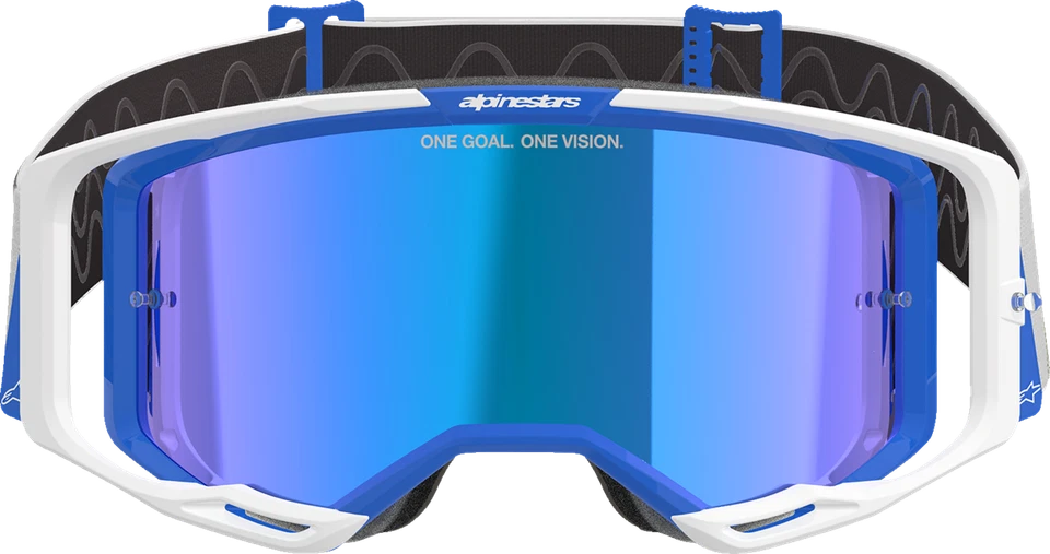Alpinestars Vision 8 Gafas Azul/Blanco Azul Lente Espejo - Motocross Enduro Foto 2 de 4