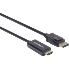 Image of Manhattan 152662 DisplayPort Digital A/V Cable Adapter Cable Black 1m