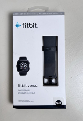 Fitbit Versa Black Classic Band Small New in Box