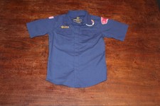 Boy Scouts of America BSA Youth Shirt Blue Small Vented Short Sleeve