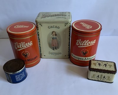 SUCHARD MILKA Büchse,  VILLOSA Büchsen, RUEF Freiburg Dose Kaffee Tee Kakao CARE