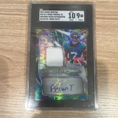 2024 Panini Spectra Brian Thomas Jr. RC Auto Patch Celestial /75 SGC 10/9 Jags