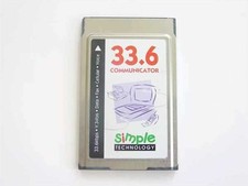 Simple Technology 33.6 Communicator PCMCIA Modem V.34bis MNP 2-4 Data Fax Voice
