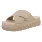 Ladies Open Heel Hook and Loop Mules Ital Design 3152 in Tan