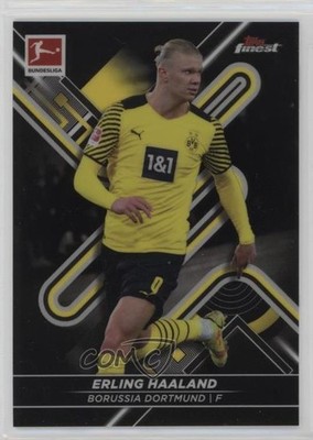 2021-22 Topps Finest Bundesliga Black Refractor 17/199 Erling Haaland #42 04ae