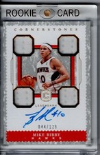 Mike Bibby 2018 Cornerstones Basketball Legendary Quad Patch Auto #044/129 Hawks