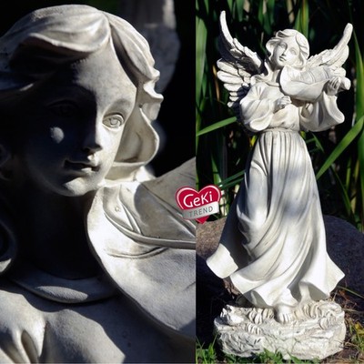GeKi Trend Engel Deko Figur groß Garten Grab Statue Grabschmuck Schutzengel