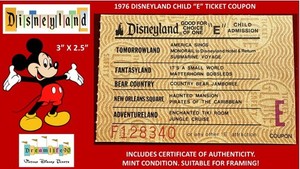 Dreamlife90 Vintage Disney Tickets | eBay Stores