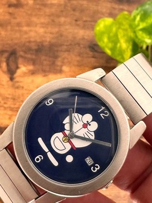 Doraemon Wristwatch Quartz Blue/Silver Analog Casual Anime Manga Used from Japan