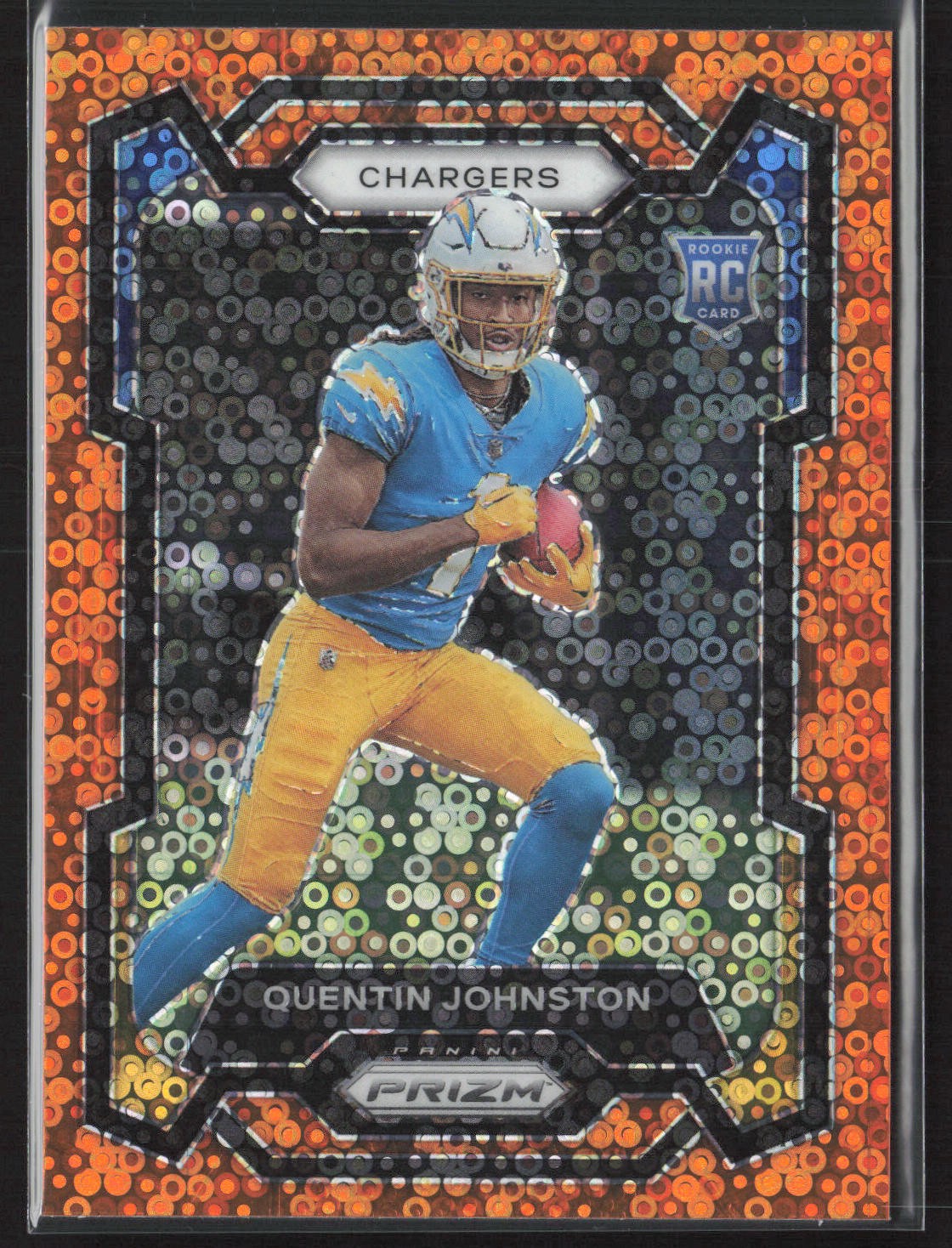 2023 Panini Prizm #353 Quentin Johnston Orange Disco Rookie RC
