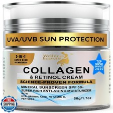 Face Moisturizer with SPF  Sunscreen for Face  Collagen, Retinol, Hyaluroni