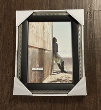 Malden International Classic Matte Black Silver Beaded 5x7 Picture Frame 5293-57