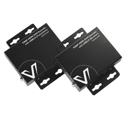 AV Access HDMI KVM USB Extender Over Cat5e/6/6a/7 260ft/80M, 2 USB 2.0 Ports,...