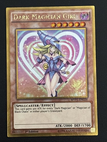 Yu-Gi-Oh! TCG Dark Magician Girl MVP1-ENG56 1. Auflage Gold Rare LP