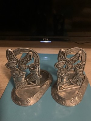 Dragonfly, Sunflower, Butterfly Carson States Metal Pewter Candle Holder Set-USA