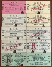 10 Different Obsolete Edmonson Style Tickets - The BARTON HOUSE RAILWAY, Wroxham