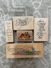 Wooden Stamps With Sayings And Phrases