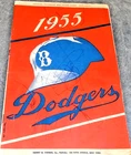1955 BROOKLYN DODGERS OFFICIAL SCORECARD PROGRAM VS PITTSBURGH PIRATES RARE