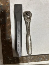 Proto 8 Inch Chisel. Vintage and Collectible Plus Vintage Craftsman Ratchet. USA