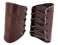 1 Paar Leder-Armschützer Armstulpen Armschienen - Mittelalter LARP Reenactment