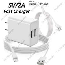 Fast Charger Power Adapter USB Cable Lot For iPhone 14 13 12 11 XR XS 8 7 6 Plus