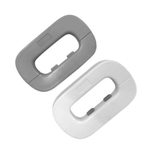 1 Set 2 Stück Mehrzweck Schranktür Kühlschrank Sicherheitsschlösser (weiß grau) - Bild 3 von 12