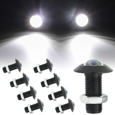 8* Eagle Eye LED Tagfahrlicht Nebelscheinwerfer Wasserdich Auto Motorrad Weiß