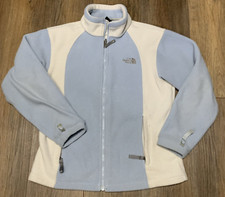 The North Face Full Zip Jacket Girls L Blue/White Fleece