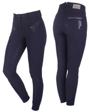 QHP Breeches Lott anti-slip full seat Navy